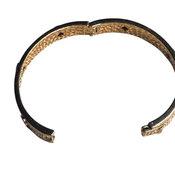 Kate Spade Spot The Spade Studded Hinged Bangle Rose Gold 2087. - Picture 4 of 6